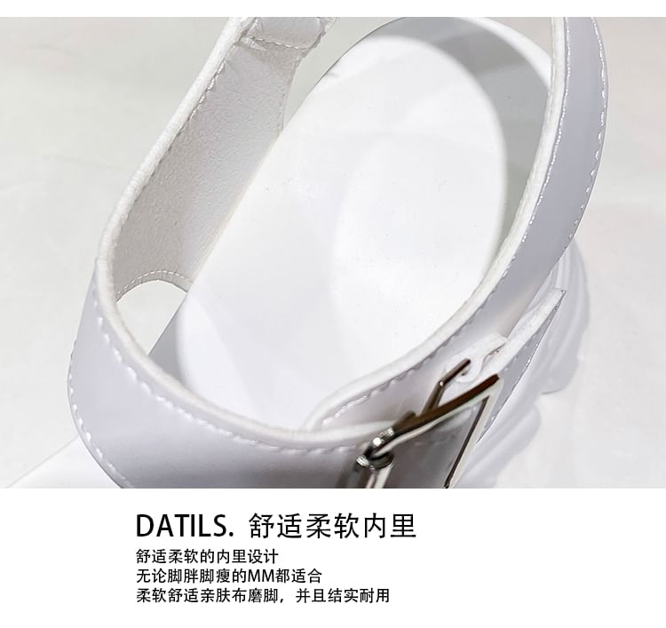 Chunky Rhinestone Heel Platform Strappy Sandals