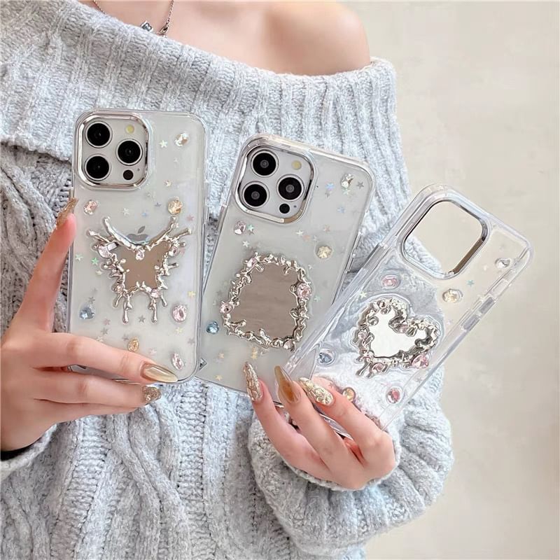 Mirror iPhone Rhinestone Case