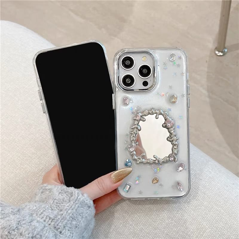 Mirror iPhone Rhinestone Case