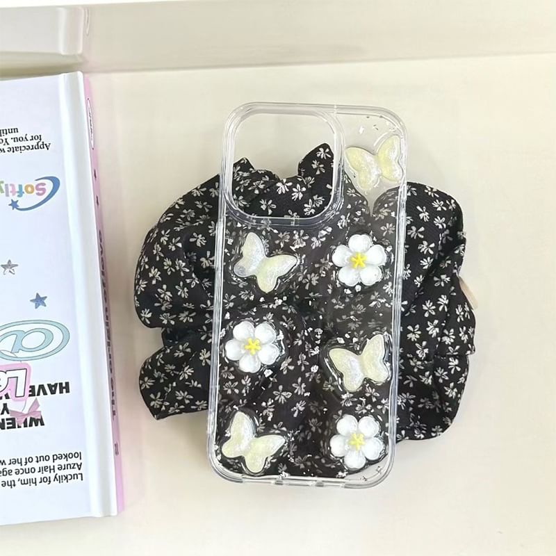 Glitter iPhone Floral Case