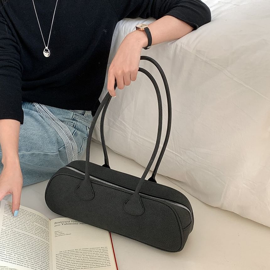 Bag Plain Faux Leather Shoulder