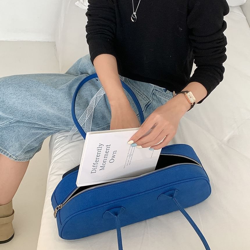 Bag Plain Faux Leather Shoulder