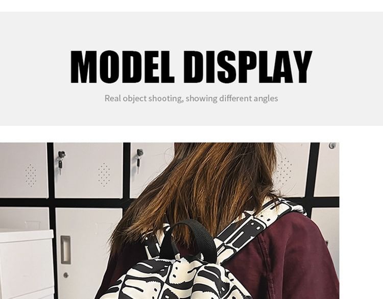 Backpack Rabbit Multi-Pocket Print