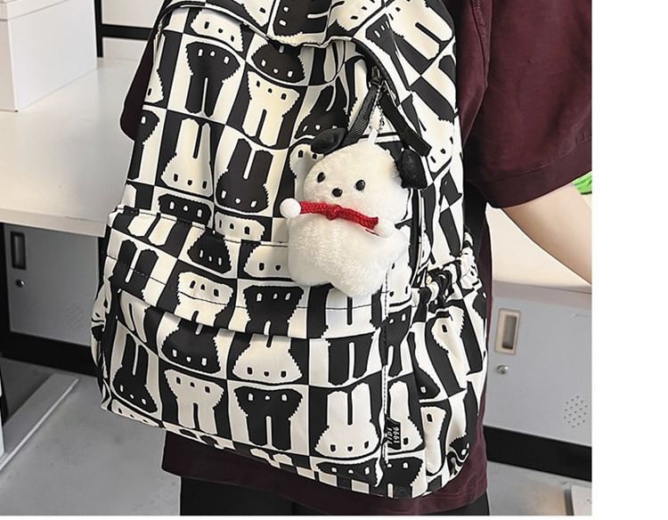 Backpack Rabbit Multi-Pocket Print