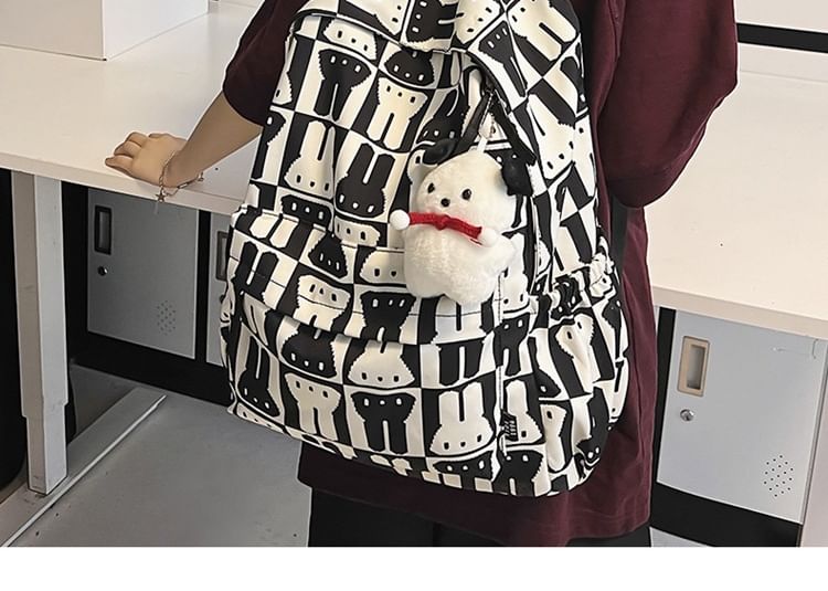 Backpack Rabbit Multi-Pocket Print