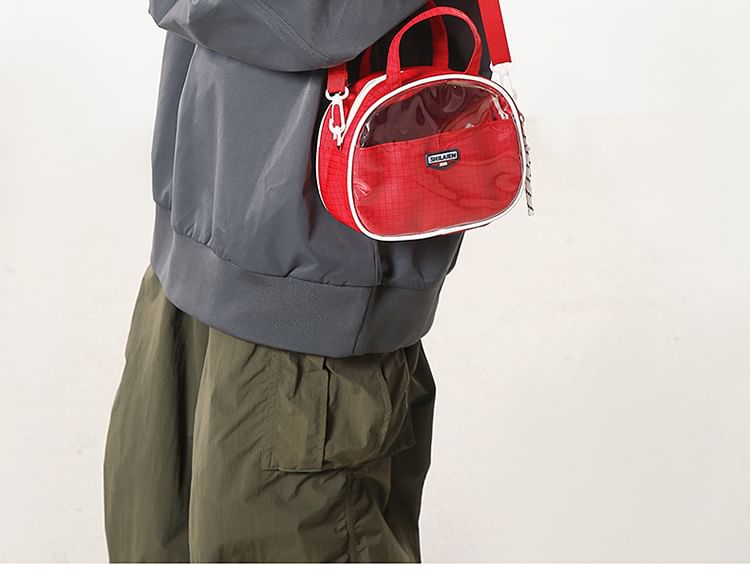 Bag Crossbody Lettering Plaid