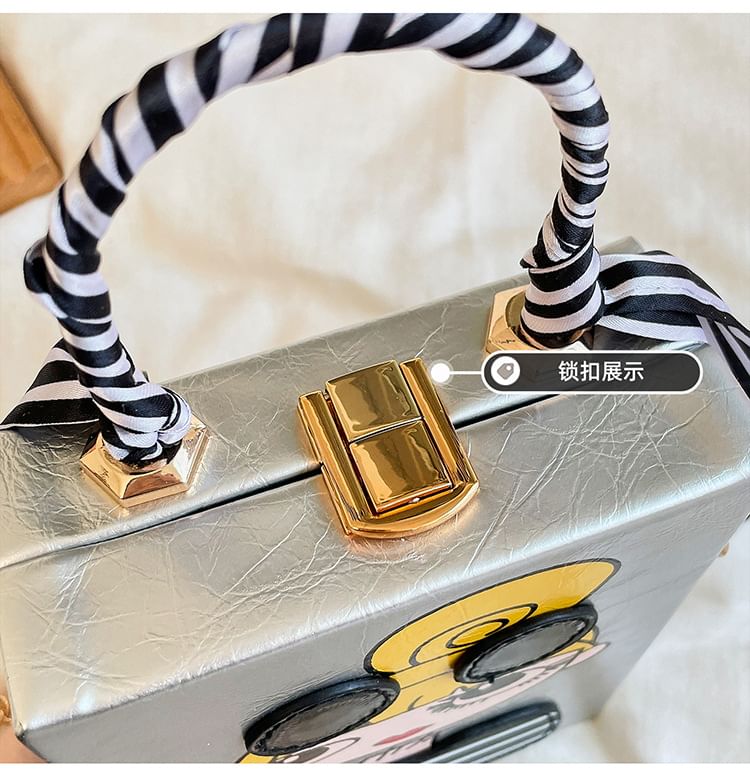 Cartoon Crossbody Bag Chain Print Strap