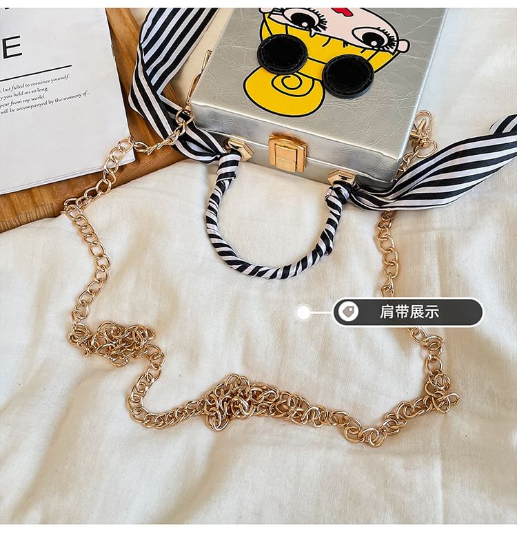 Cartoon Crossbody Bag Chain Print Strap