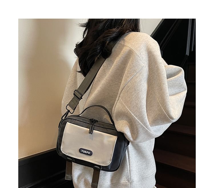 Crossbody Lettering Bag Multi-Pocket