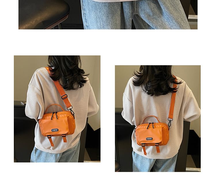 Crossbody Lettering Bag Multi-Pocket