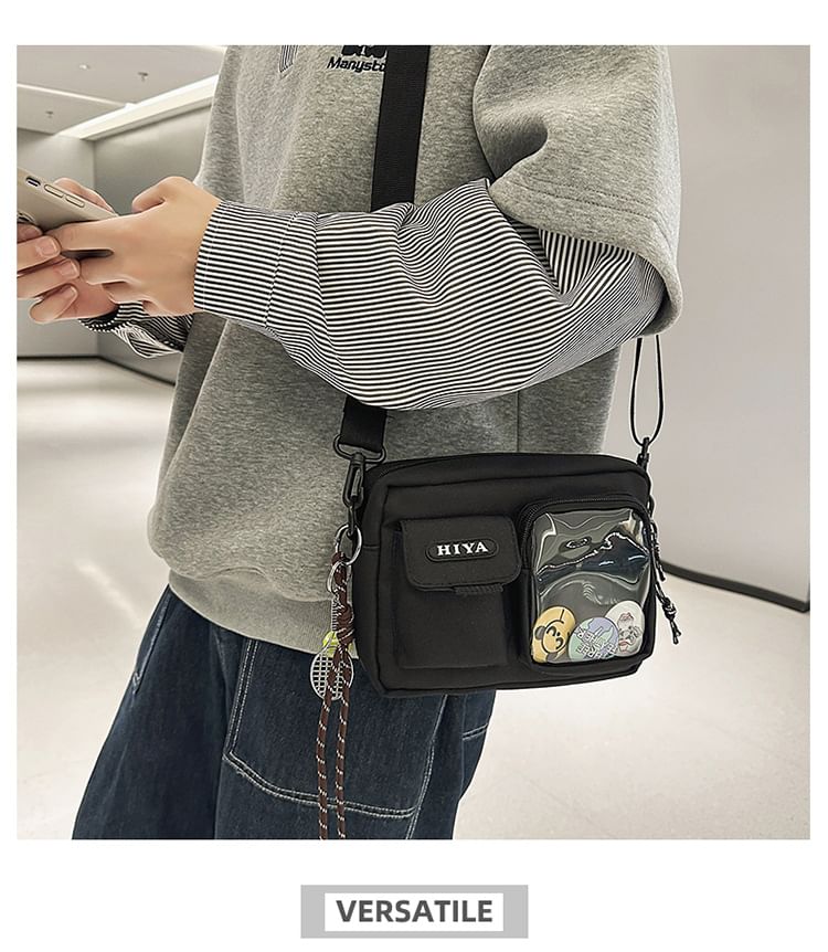 Crossbody Bag Lettering Badge Set: Multi-Pocket +