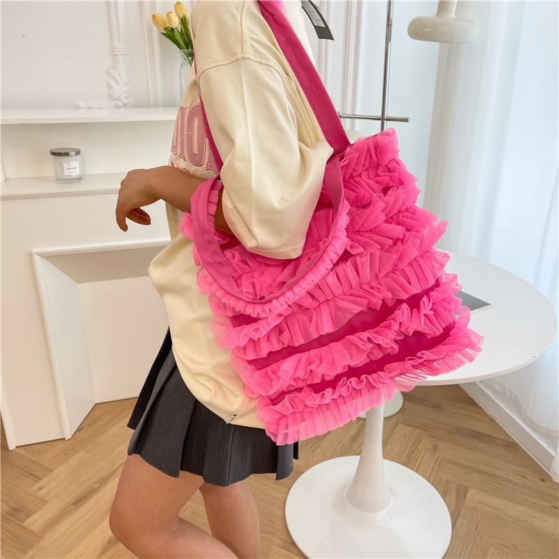 Plain Shopper Ruffle Bag