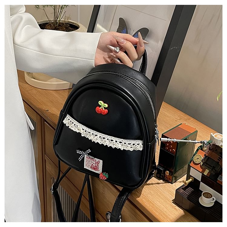 Backpack Lace Leather Applique Trim Faux