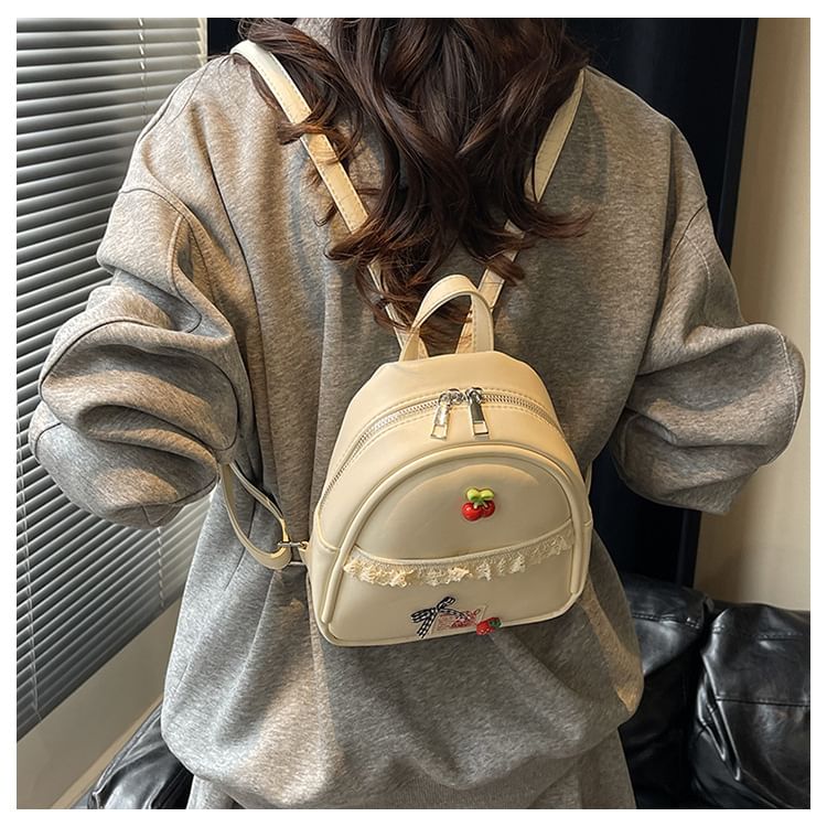 Backpack Lace Leather Applique Trim Faux