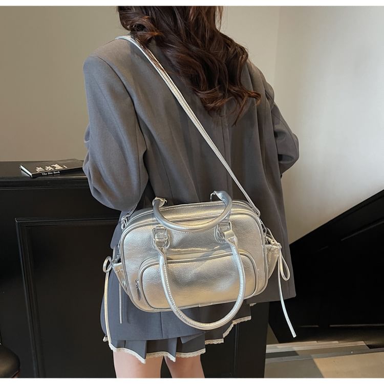 Leather Multi-Pocket Backpack Multi-Way Faux