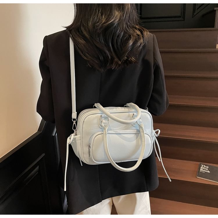 Leather Multi-Pocket Backpack Multi-Way Faux