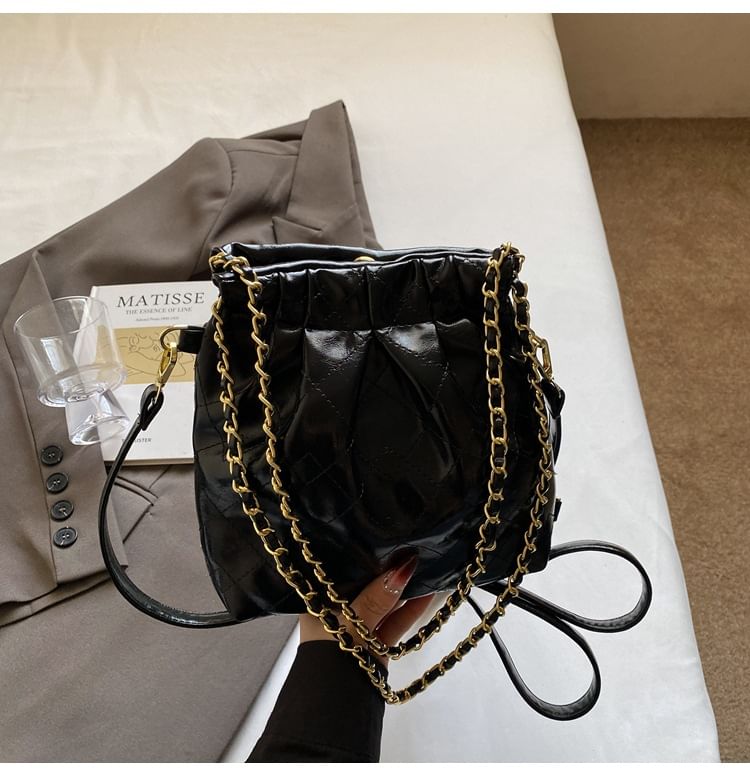 Multi-Way Shoulder Quilted Bag Strap Leather Chain Faux