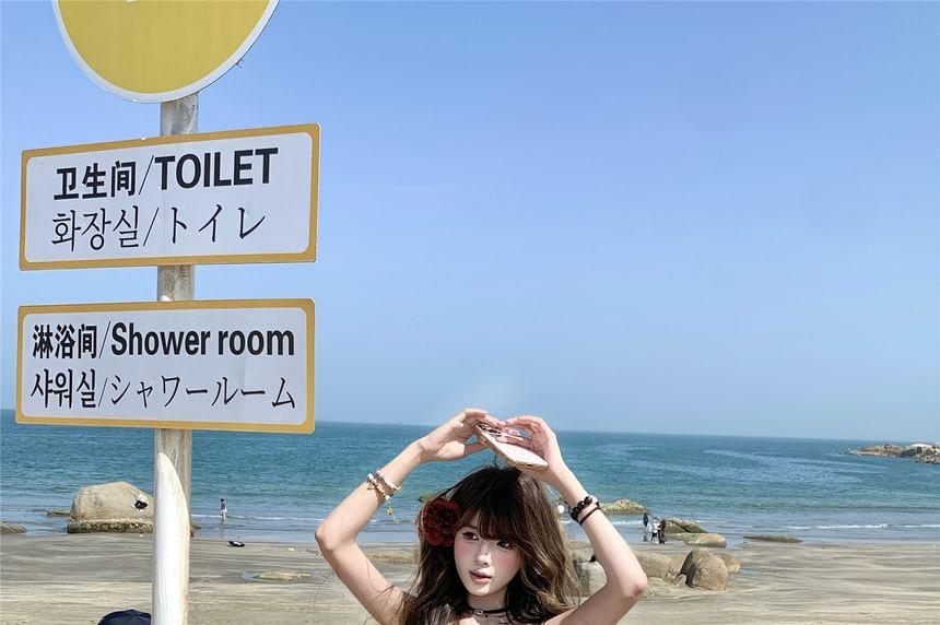 Floral Print Tie-Up Top Asymmetrical Cami