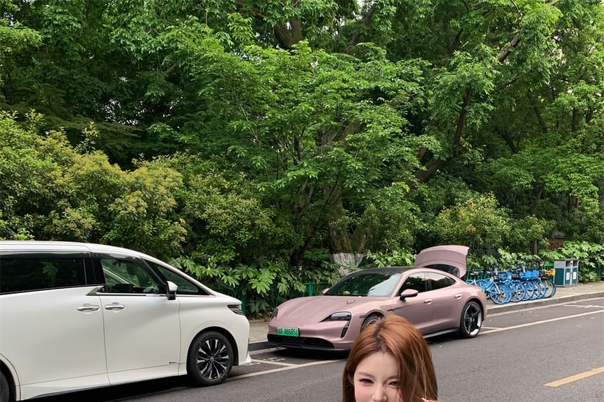 Set: Top Panel Sleeveless Lace High Crop Skirt Cold + Pencil Shoulder Waist Mini