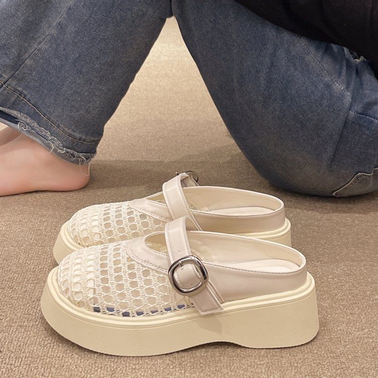 Mary Platform Cutout Jane Mules