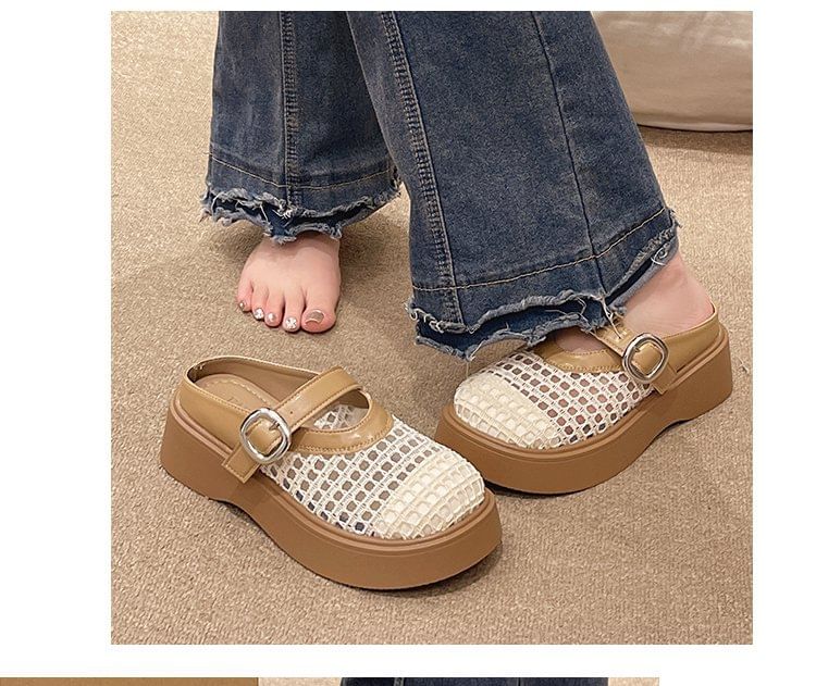 Mary Platform Cutout Jane Mules