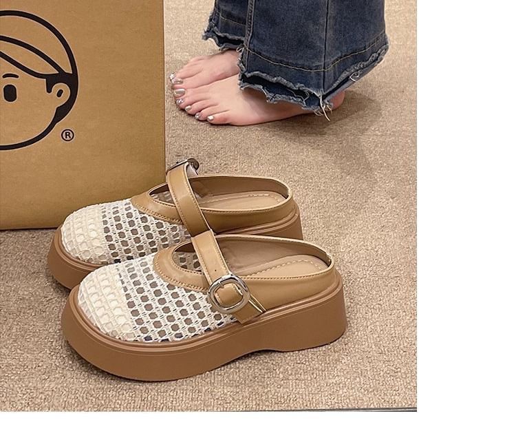 Mary Platform Cutout Jane Mules