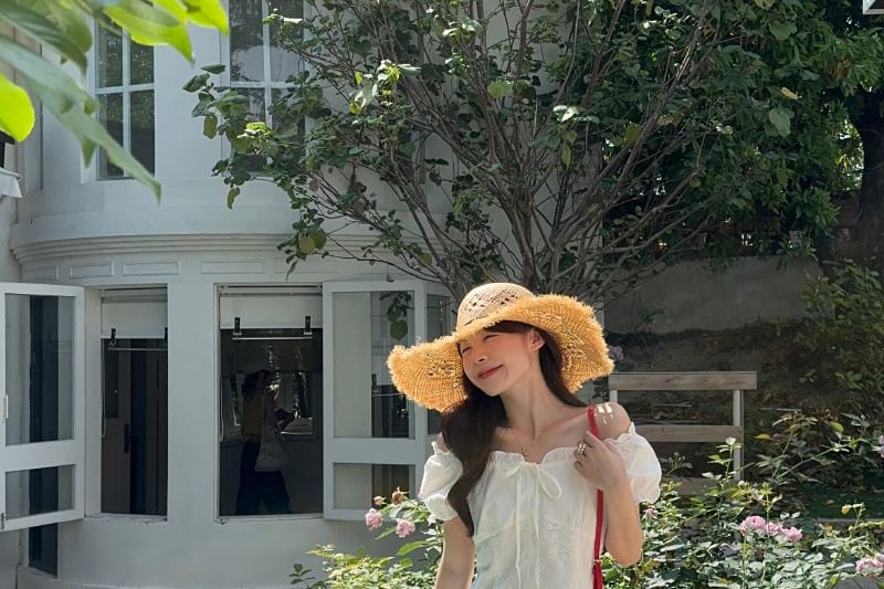 Off-Shoulder Ruffle Top & Maxi Skirt Set