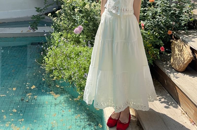 Off-Shoulder Ruffle Top & Maxi Skirt Set