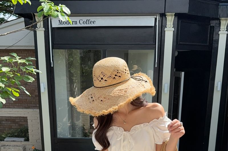 Off-Shoulder Ruffle Top & Maxi Skirt Set