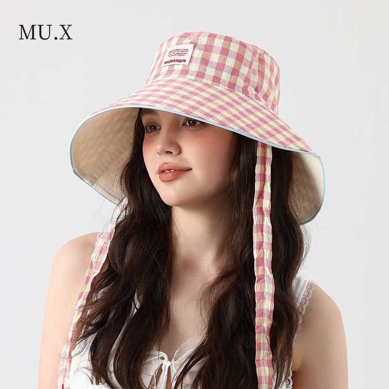 Applique Hat Plaid Boonie