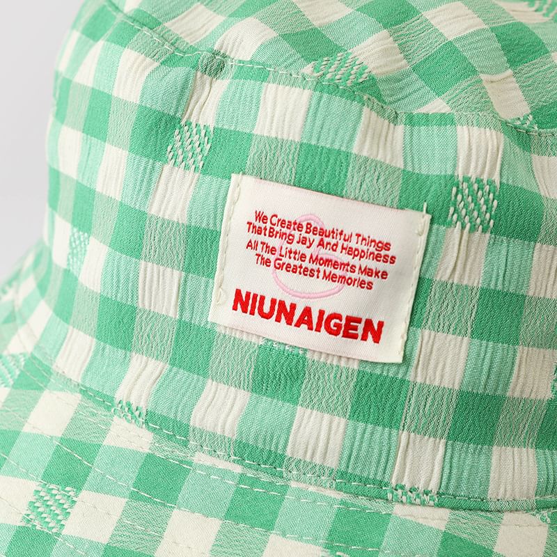 Applique Hat Plaid Boonie