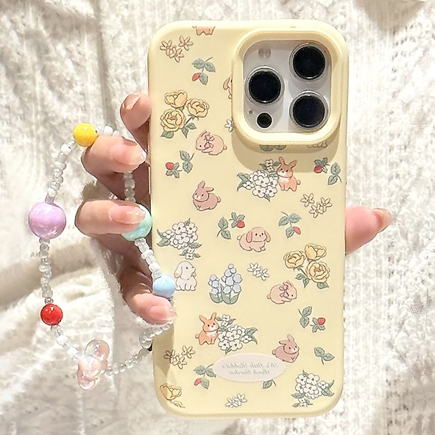 Bead / Strap Rabbit Phone Set Case Print
