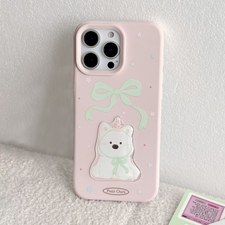 / Print Case Strap Phone Set Dog Bead