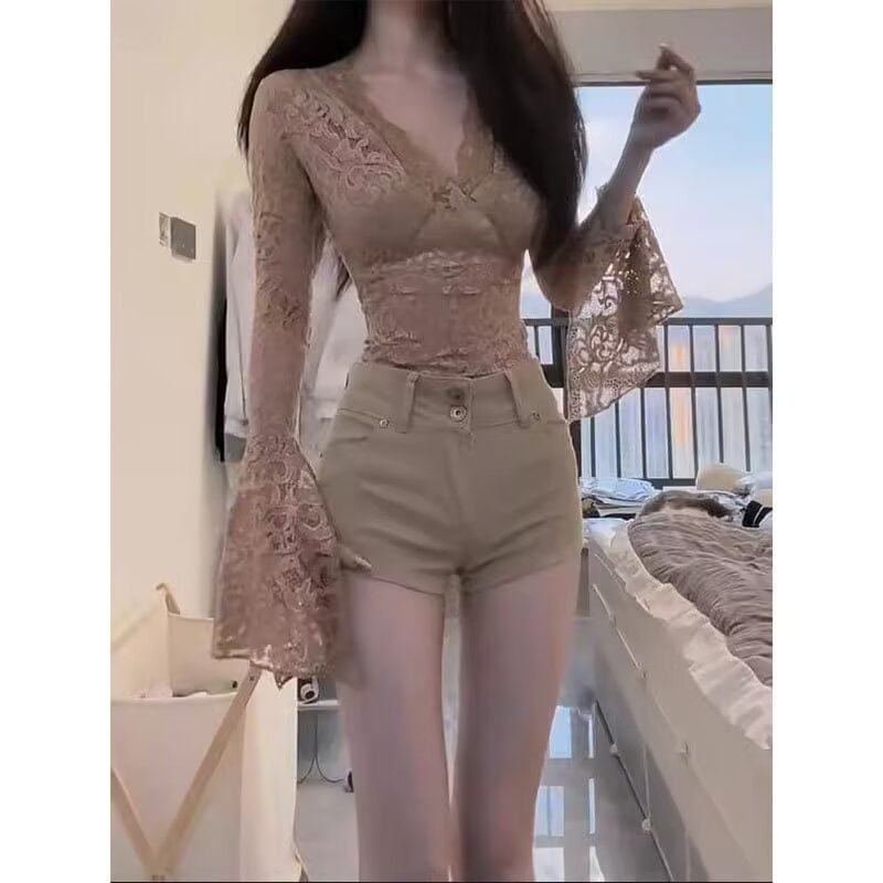 Mid Rise Plain Denim Hot Pants