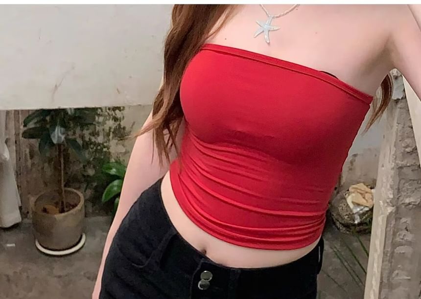 High Waist Plain Denim Hot Pants