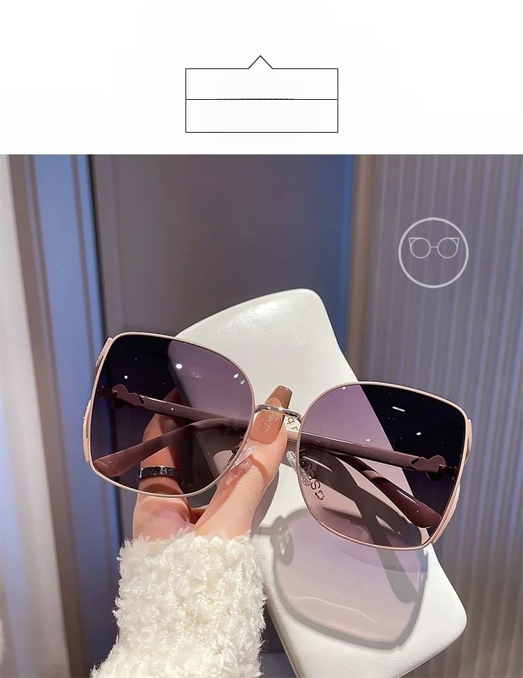 / Polished Cleaning Square Cloth Pouch Set Frame Sunglasses Metal Case Oversized