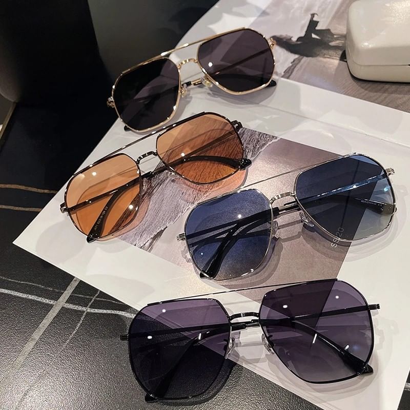 Case Sunglasses Double Cloth Metal / Frame Cleaning Polished Bridge Set Pouch