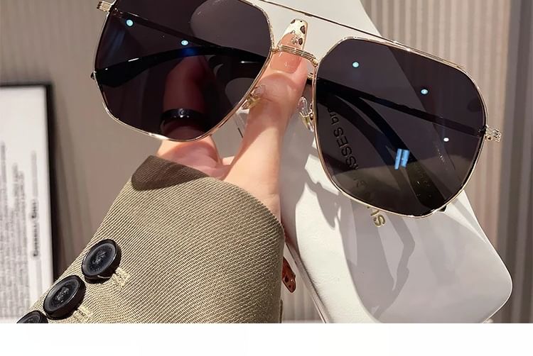 Case Sunglasses Double Cloth Metal / Frame Cleaning Polished Bridge Set Pouch