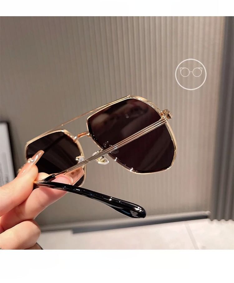 Case Sunglasses Double Cloth Metal / Frame Cleaning Polished Bridge Set Pouch