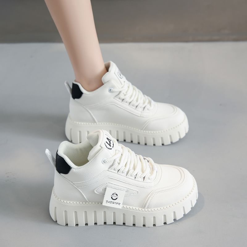 Platform High Top Sneakers Panel