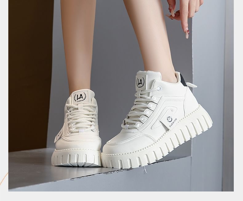 Platform High Top Sneakers Panel