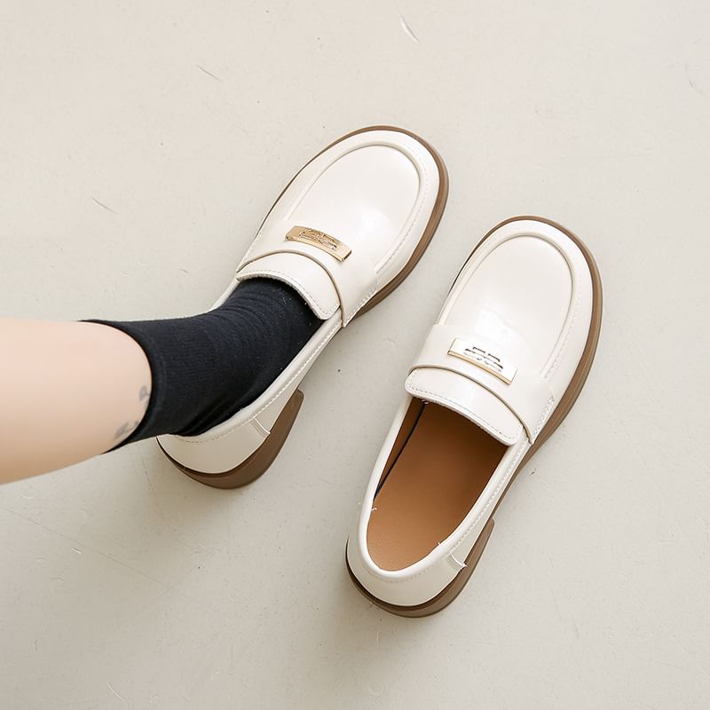 Platform Loafers Patent Leather