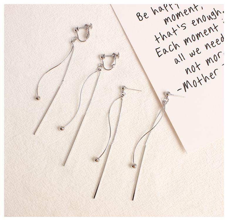 Bead / Bar Clip-On Earring Dangle