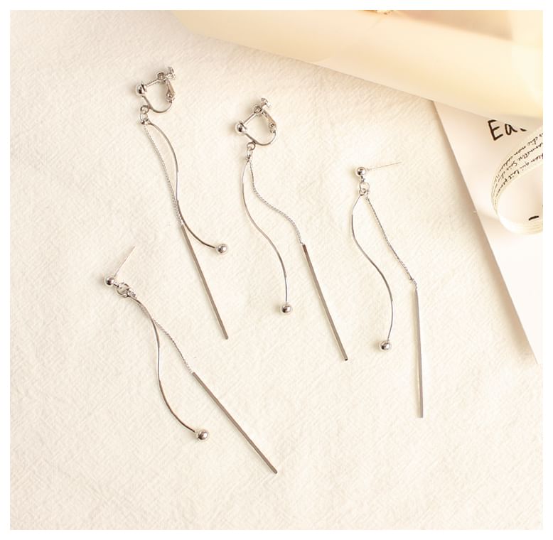 Bead / Bar Clip-On Earring Dangle