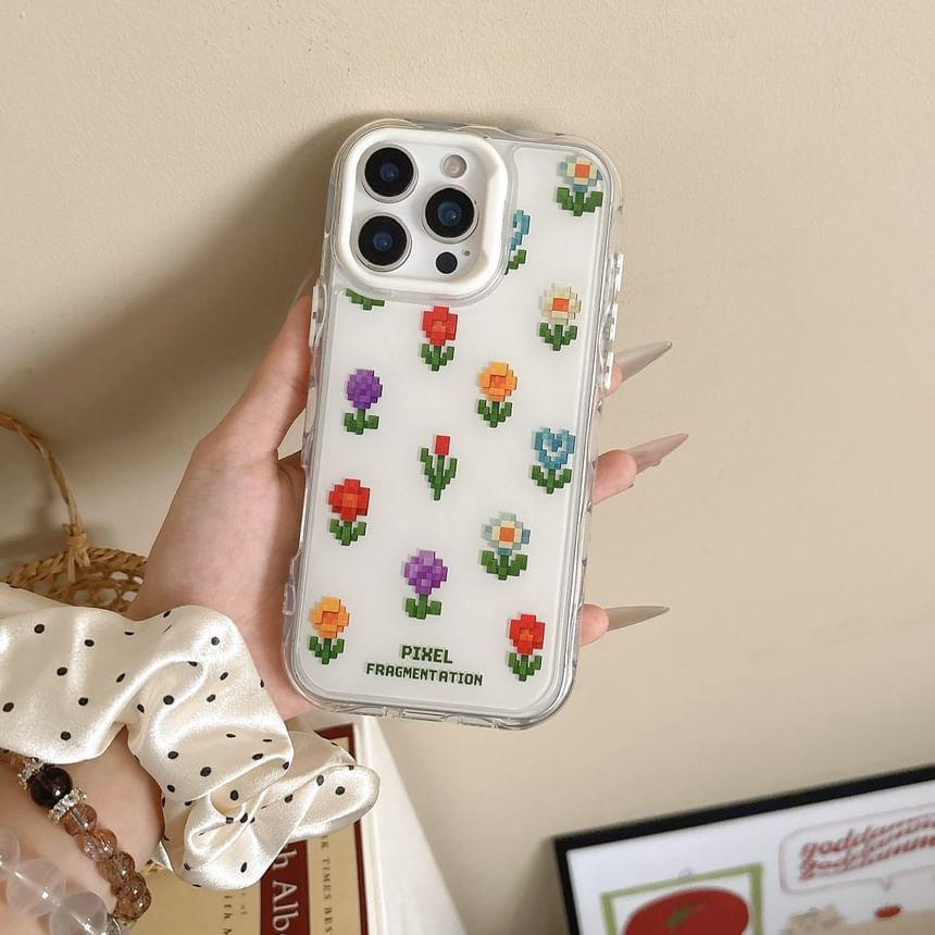 Pixelated Flower Phone Case