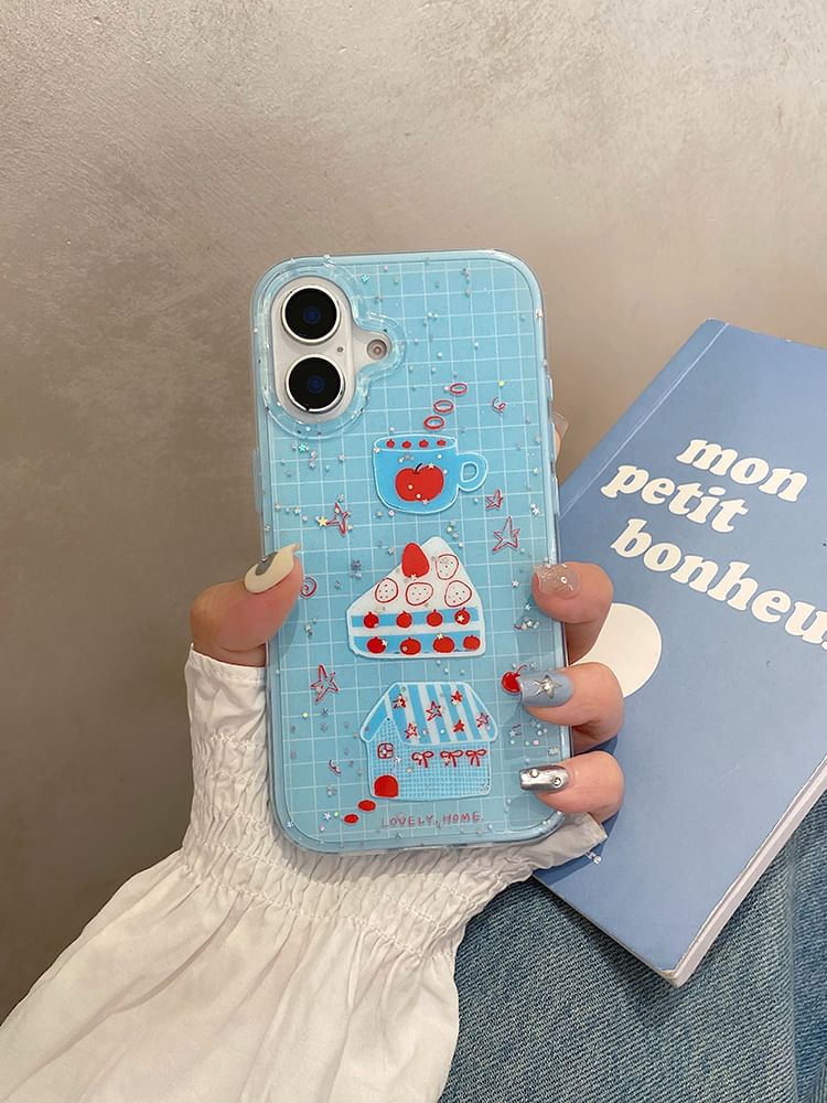 Strawberry Phone Cake Case Plaid