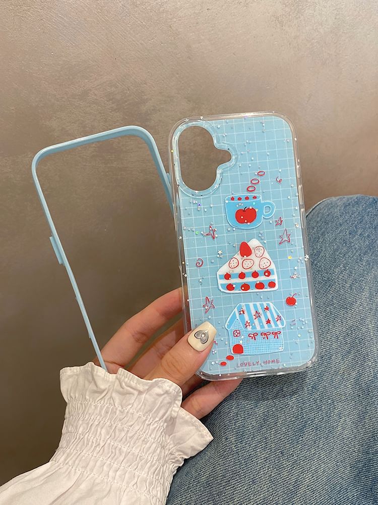 Strawberry Phone Cake Case Plaid