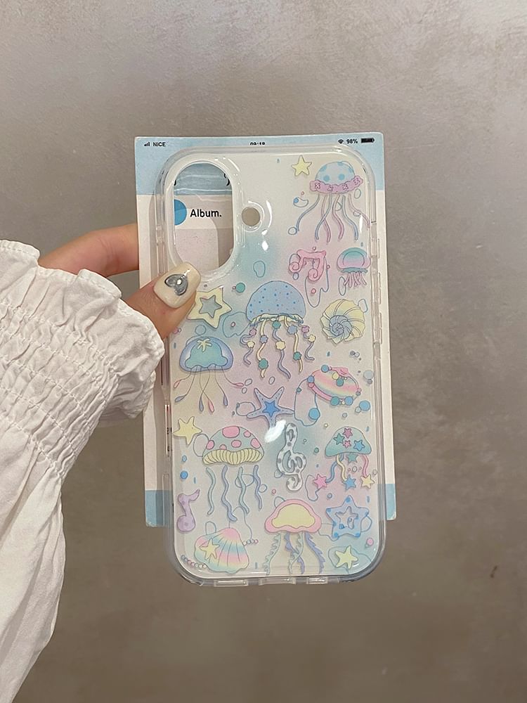 / Charm Set Case Phone Jellyfish