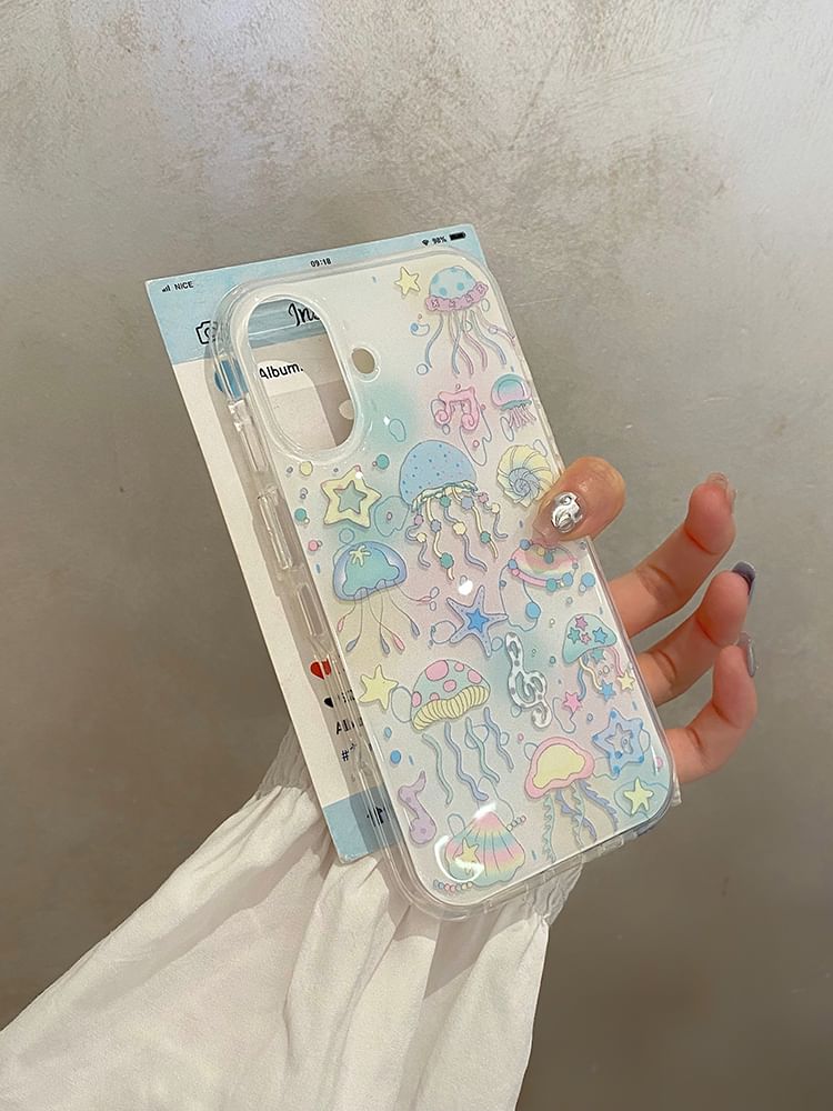 / Charm Set Case Phone Jellyfish