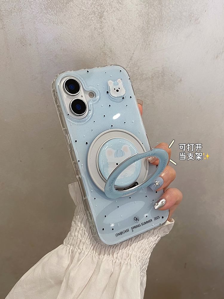 Case Splattered (Compatible with Set MagSafe) Phone Magnetic / Dog Stand